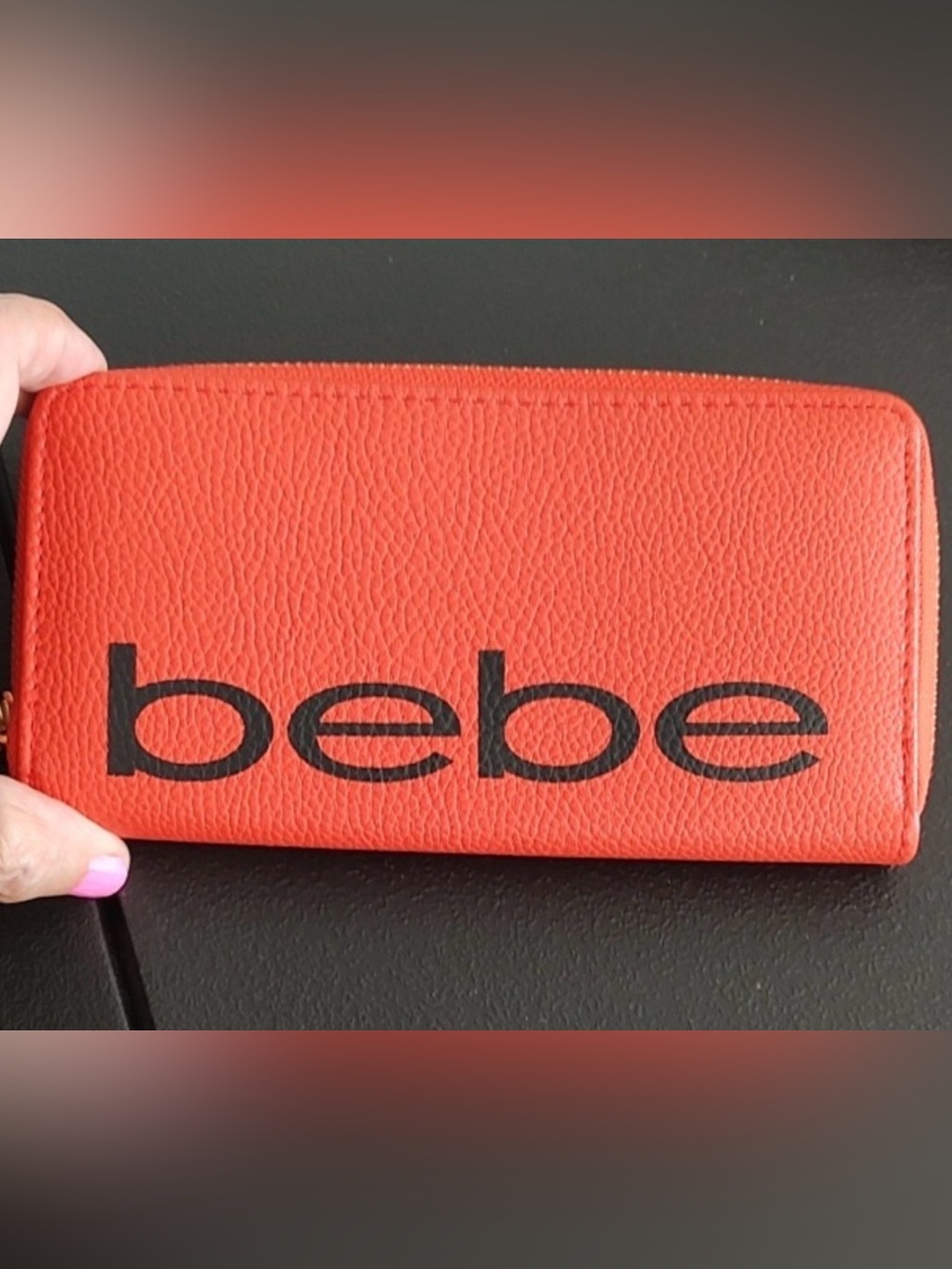 bebe✨🧡💛Coral Orange Logo Wallet